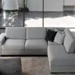 كنبة زاوية بريما - رمادي