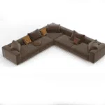 تاي كنب زاويه مخمل كتان