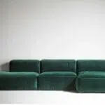 كنب ثنائي مع أريكة استرخاء استيلار - اخضر