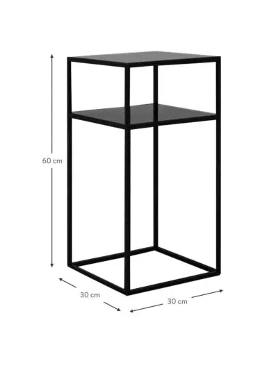 ⁦طاولة جانبية معدنية ، لون اسود Tensio⁩ - الصورة ⁦2⁩