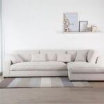 كنبة ركنة بيج فاتح