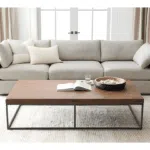 طاولة قهوة خشبية مستطيلة