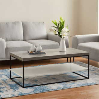 طاولة قهوة مستطيلة خشبية