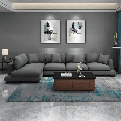 كنب زاوية أوشن, بتصميم فاخر ,يضفي لمسة, أنيقة على منزلك