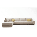 كنب زاوية كتان حرف L