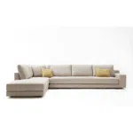 كنب زاوية كتان حرف L