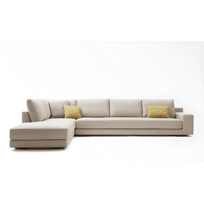 كنب زاوية كتان حرف L