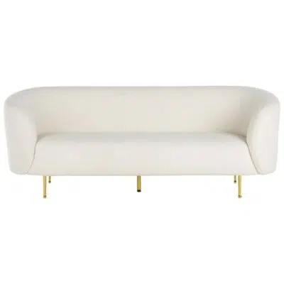 كنبة بيضا لوين, أنيقة بتصميم عصري وفخم, لغرف المعيشة الحديثة