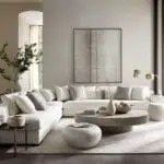 اريكه زاويه تونتا كتان ابيض