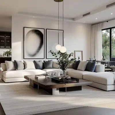 دارمين كنب زاوية, من قماش الكتان بتصميم, عصري فاخر، يجمع بين الراحة والأناقة،