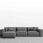 كنب روكا رمادي, بتصميم عصري أنيق، يجمع بين الراحة والفخامة،