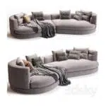 دارمين كنب زاوية من قماش الكتان بتصميم عصري فاخر، يجمع بين الراحة والأناقة، مصنوع من خامات عالية الجودة