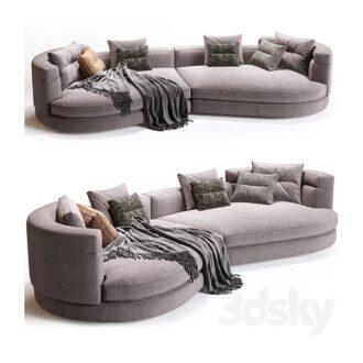 دارمين كنب زاوية من قماش الكتان بتصميم عصري فاخر، يجمع بين الراحة والأناقة، مصنوع من خامات عالية الجودة