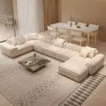 شاني كنب زاوية, حرف يو اوف وايت, بتصميم فاخر وعصري