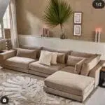 كنب زاوية فافتين, أنيق بتصميم عصري وفخم, لغرف المعيشة الحديثة