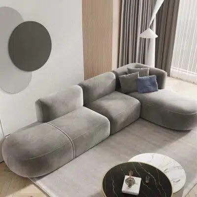 كنب زاوية فورتين, بتصميم عصري أنيق على شكل L، مصنوع من خامات عالية الجودة لراحة تدوم،