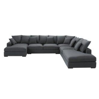 كنب زاوية, حرف U قلس بتصميم, أنيق وعملي، يوفر مساحة واسعة ,وراحة فائقة