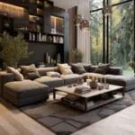 كنب مورالي حرف يو, بتصميم عصري فريد، يوفر لك مساحة واسعة, للراحة والجلوس العائلي.