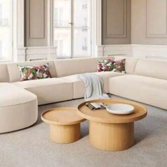 كنب زاوية عائلي مادلي, تصميم عصري, راحة فائقة, لمسة فاخرة.