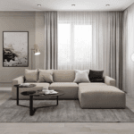 كنبة زاوية لارين بتصميم عصري أنيق، مثالية للمساحات الواسعة، مصنوعة من خامات متينة ومريحة