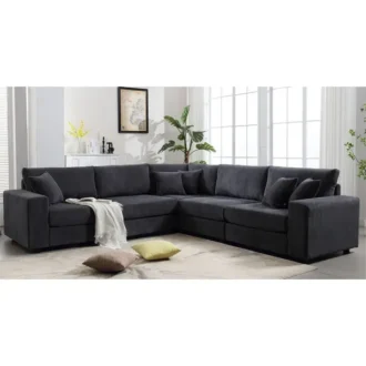 كنب زاوية أنيق اكلير, تصميم عصري, خامة فاخرة, تنجيد ناعم.