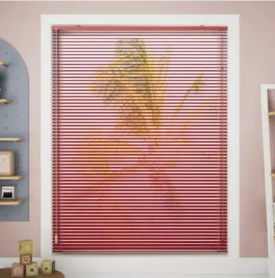 ستائر شرائح الألمنيوم الكلاسيكية - أحمر