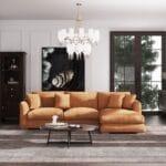 كنب زاويه ديور حرف يو عائلي, مساحة واسعة, استرخاء مثالي, لمسة راقية.