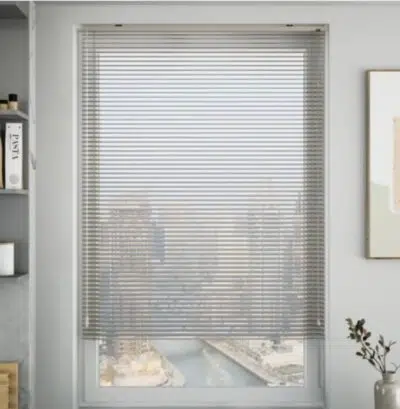 ستائر شرائح الألمنيوم الكلاسيكية - رمادي