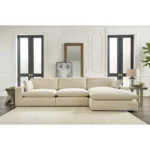 كنب زاوية بلوني - الرمادي والبيج، تصميم أنيق، خامات فاخرة، لمسة راقية.