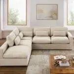 كنب زاوية بالوان تريندي، تصميم عصري، لمسة راقية، أسلوب فريد.