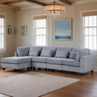 كنب زاوية جولدن، تصميم فاخر، خامة مميزة، ألوان جذابة.