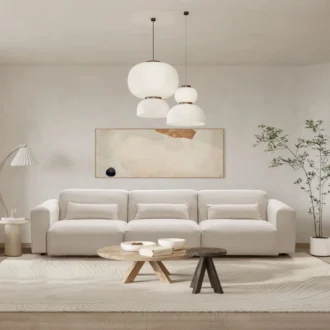 كنبة بنمط مودرن الين، تصميم عصري، خامة فاخرة، خطوط ناعمة.