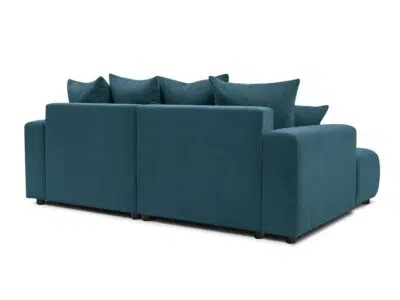 كنب زاوية باللون الأزرق زوسا، ألوان جميلة، تصميم مريح، طراز فخم.