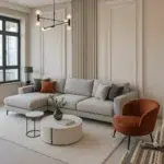 كنب زاويةمع كرسي مفرد بتصميم عصري ايلي