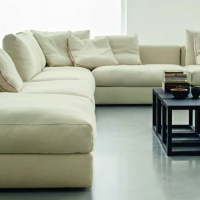 كنب زاوية بلون أوف وايت