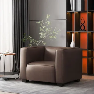 كرسي معيشة جلد, تصميم فاخر, راحة استثنائية, خامات عالية.