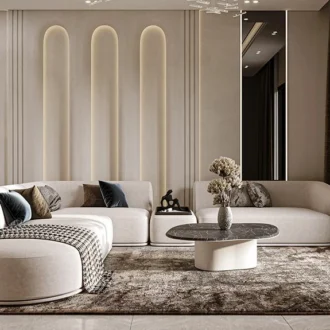 مجموعة كنب الزاوية الفاخرة