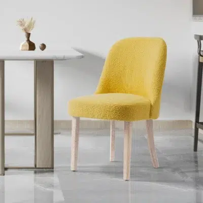 كرسي بوقليه بوليستر, فخم بملمس ناعم وفاخر, يناسب الديكور العصري