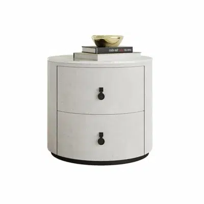 سرير بليسفول وايت مع كومودينه جانبية بيركلي