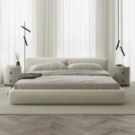 سرير بليسفول وايت مع كومودينه جانبية بيركلي