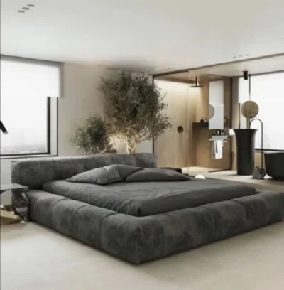 سرير فوتون العصري , سرير نفرين مبطن