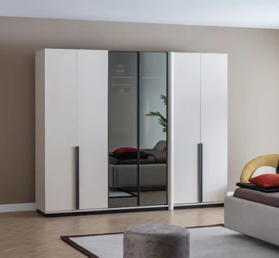 دولاب ملابس ميلانو 6 أبواب, تصميم فاخر وتنظيم عملي, لغرف النوم