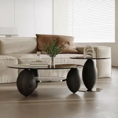 طاولات قهوة وخدمة زجاجية