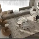 ركنة ڤيكسو حرف U قماش شانيل فاخر, تضيف لمسة عصرية,