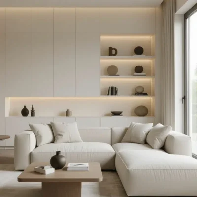 كنبة موزي ليفينج حرف L تصميم مودرن, تمنح منزلك جلسة مريحة ولمسة عصرية فاخرة،