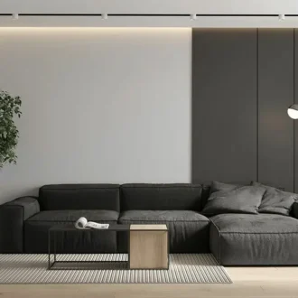 ركنة جرافينا مودرن حرف L لون رصاصي, تمنح غرفة المعيشة راحة مثالية وتصميم عصري أنيق،