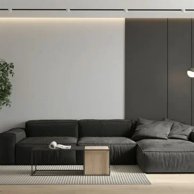 ركنة جرافينا مودرن حرف L لون رصاصي, تمنح غرفة المعيشة راحة مثالية وتصميم عصري أنيق،