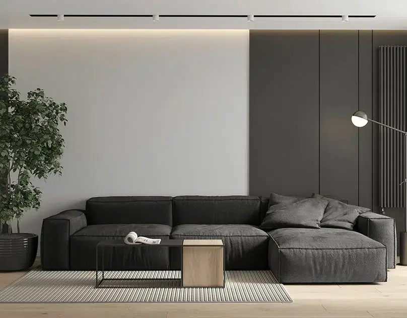 modernhousee ركنة جرافينا مودرن حرف L لون رصاصي, تمنح غرفة المعيشة راحة مثالية وتصميم عصري أنيق،