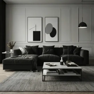 ركنة نور كوزي حرف L ,قماش شانيل تجمع بين الدفء والأناقة بمساحة جلوس واسعة وخامة راقية،