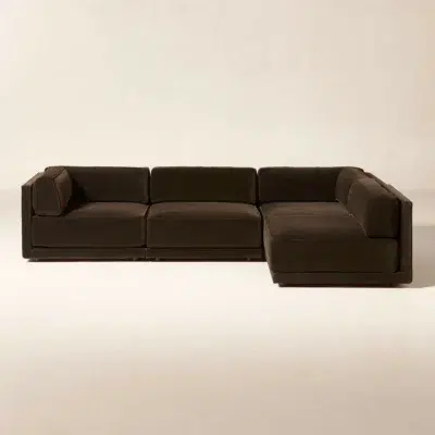 كنب زاوية باولو 4 قطع حرف L, فخامة وأناقة مع خامات عالية الجودة